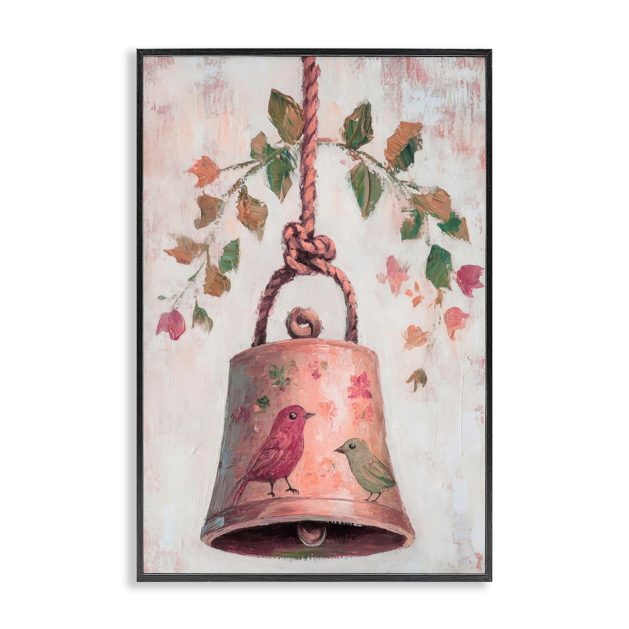 Stupell Industries Vintage Christmas Bell Framed Giclee, design by Petal Prints Design